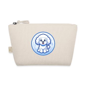 Poodle Dog Blue Kawaii Cartoon Character Clipart - Organic Pouch - nature - Front
