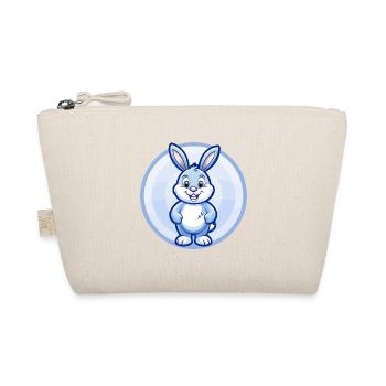 Rabbit Blue Kawaii Cartoon Character Clipart Pet - Organic Pouch - nature - Front