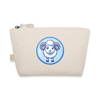 Ram Blau Niedlich Kawaii Cartoon Figur Clipart Haustier - Bio-Täschchen - Natur - Vorne