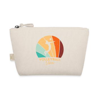 Volleyball Vintage Retro Volleyball Player - Organic Pouch - nature - Front