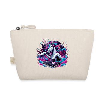 Unicorn DJ Music Play Gift - Organic Pouch - nature - Front