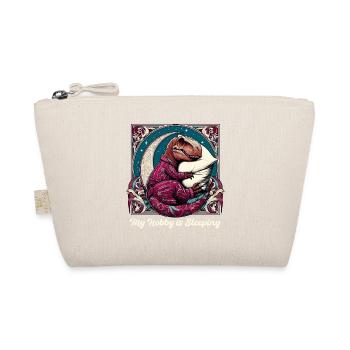 T-Rex Sleeping Hobby Gift - Organic Pouch - nature - Front