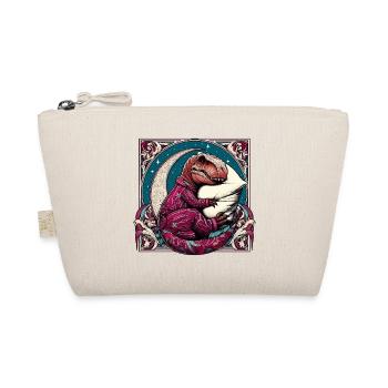 T-Rex Sleeping Hobby Gift - Organic Pouch - nature - Front
