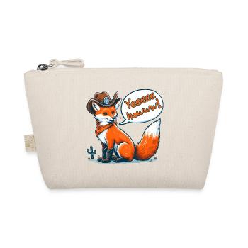 Cowboy Fox Says Yeehaw! Funny Western Cartoon - Organic Pouch - nature - Front