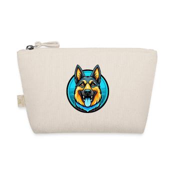 German Shepherd Dog Colorful Kawaii Cartoon Animal - Organic Pouch - nature - Front