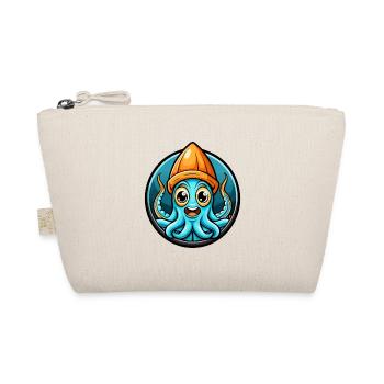Squid Colorful Kawaii Cartoon Character Clipart - Organic Pouch - nature - Front