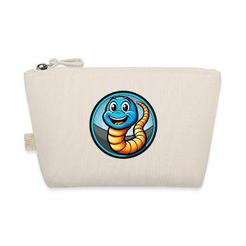 Earthworm Colorful Kawaii Cartoon Character Animal - Organic Pouch - nature - Front