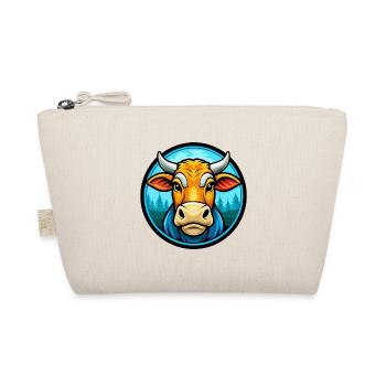 Cow Colorful Kawaii Cartoon Character Clipart Pet - Organic Pouch - nature - Front