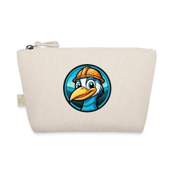 Crane Colorful Kawaii Cartoon Character Clipart - Organic Pouch - nature - Front