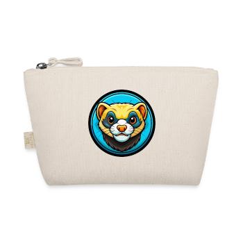 Ferret Colorful Kawaii Cartoon Character Clipart - Organic Pouch - nature - Front