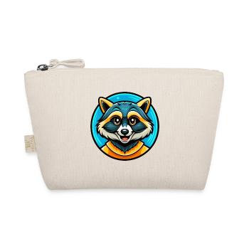 Raccoon Colorful Kawaii Cartoon Character Clipart - Organic Pouch - nature - Front