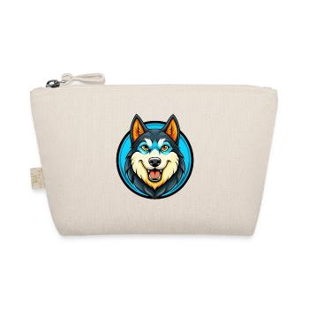 Husky Dog Colorful Kawaii Cartoon Character Animal - Organic Pouch - nature - Front