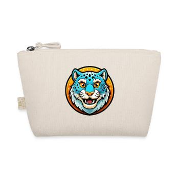 Snow Leopard Colorful Kawaii Cartoon Character Pet - Organic Pouch - nature - Front