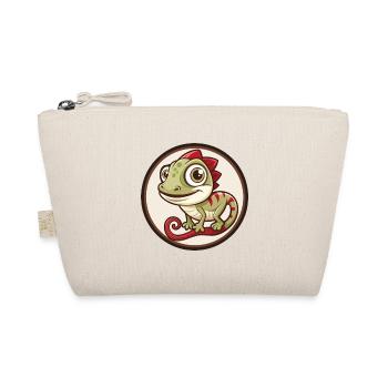 Chameleon Colorful Kawaii Cartoon Character Pet - Organic Pouch - nature - Front
