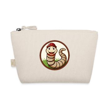 Earthworm Colorful Kawaii Cartoon Character Pet - Organic Pouch - nature - Front
