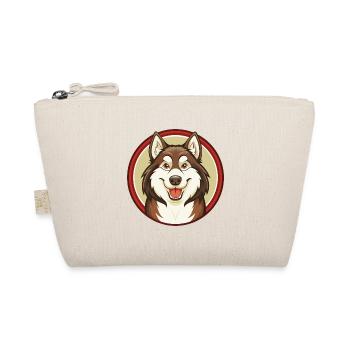 Husky Dog Colorful Kawaii Cartoon Character Pet - Organic Pouch - nature - Front