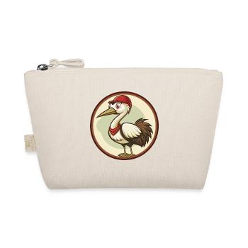 Crane Colorful Kawaii Cartoon Character Clipart - Organic Pouch - nature - Front