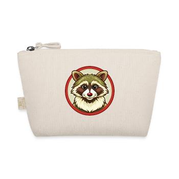 Raccoon Colorful Kawaii Cartoon Character Clipart - Organic Pouch - nature - Front