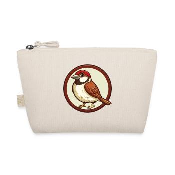 Sparrow Colorful Kawaii Cartoon Character Clipart - Organic Pouch - nature - Front