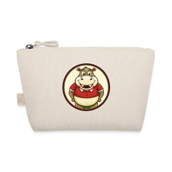 Hippo Colorful Kawaii Cartoon Character Clipart - Organic Pouch - nature - Front