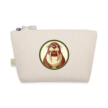 Walrus Colorful Kawaii Cartoon Character Clipart - Organic Pouch - nature - Front