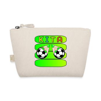 KITA FUßBALL NAMENSSCHILD - Bio-Täschchen - Natur - Vorne