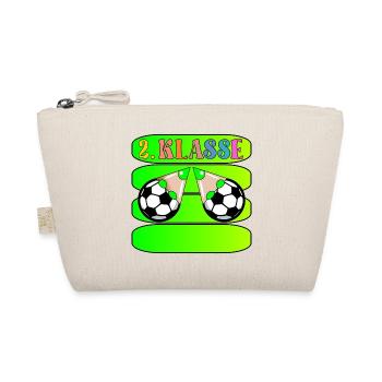 Namensfläche 2. Klasse Fußball - Bio-Täschchen - Natur - Vorne