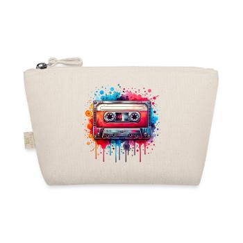 Bunte vintage retro Musikkassette - Bio-Täschchen - Natur - Vorne