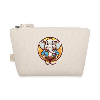 Elephant Funny Kawaii Cartoon Clipart Animal Pet - Organic Pouch - nature - Front