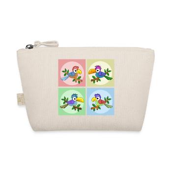 Bunte Papageien - Bio-Täschchen - Natur - Vorne