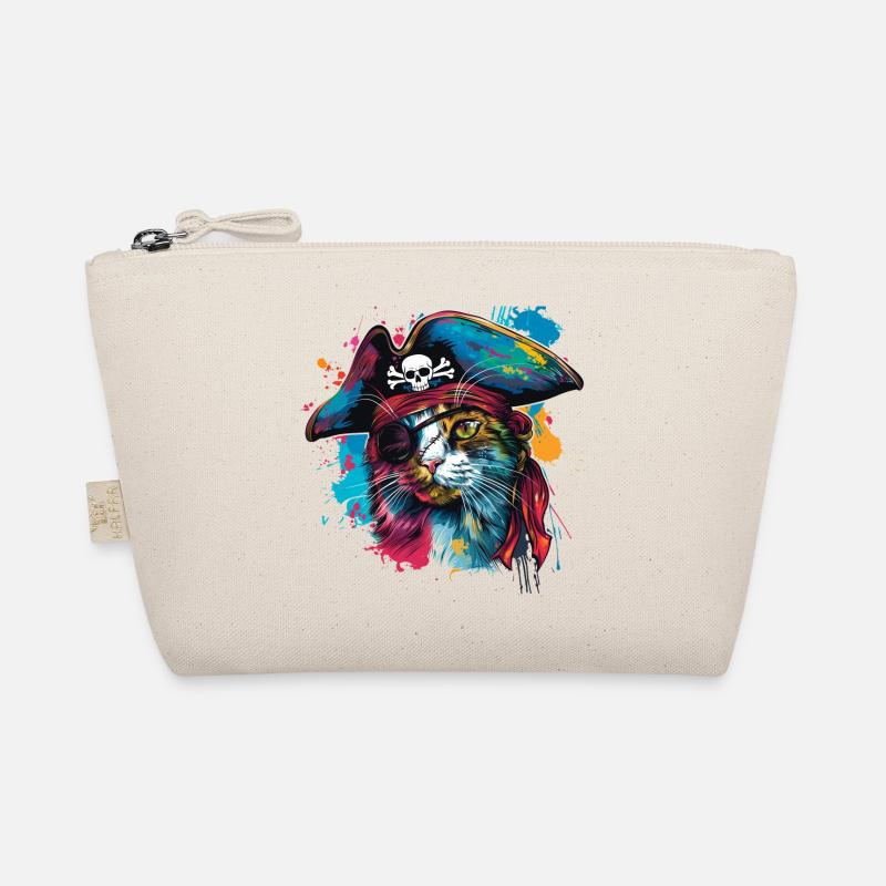 Piraten Katze - Bio-Täschchen - Natur