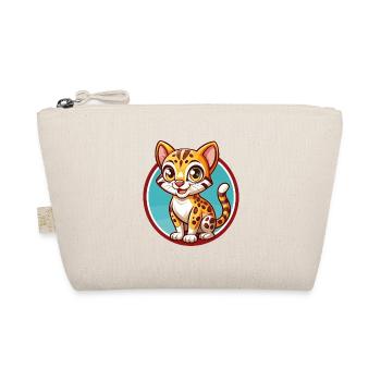 Ocelot Funny Kawaii Cartoon Clipart Animal Pet - Organic Pouch - nature - Front