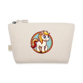 Pony Niedlich Lustig Kawaii Cartoon Clipart Tier Haustier - Bio-Täschchen - Natur - Vorne