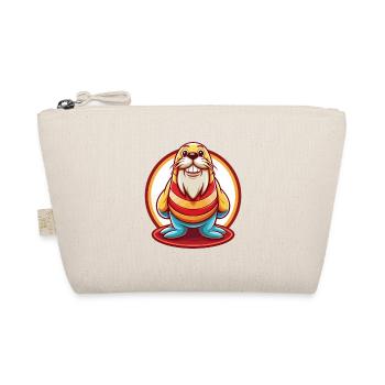 Walrus Funny Kawaii Cartoon Clipart Animal Pet - Organic Pouch - nature - Front