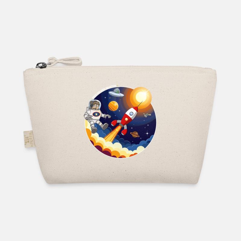 Fusée, astronaute, OVNI et planètes dans l’espace. Trousse biologique