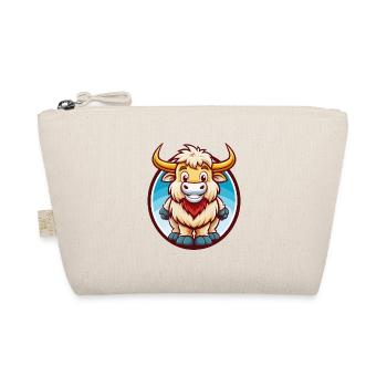 Yak Cute Funny Kawaii Cartoon Clipart Animal Pet - Organic Pouch - nature - Front