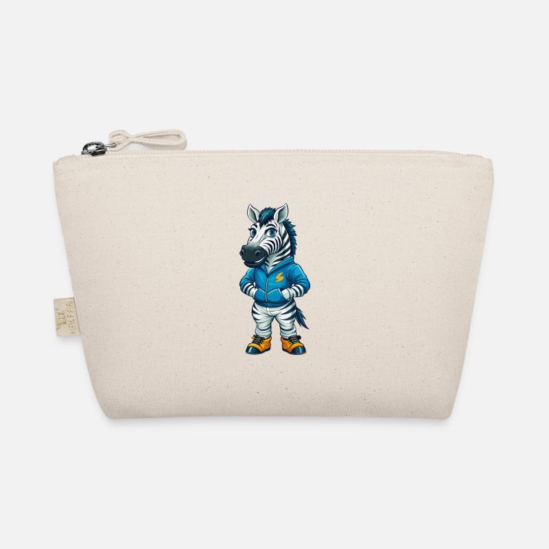 Zebra Cool Kawaii Cartoon Character Clipart Organic Pouch