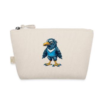 Raven Cool Kawaii Cartoon Character Clipart - Organic Pouch - nature - Front