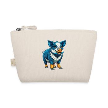 cochon cool kawaii dessin animé personnage clipart - Trousse biologique - nature - Devant