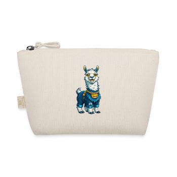 Llama Cool Kawaii Cartoon Character Clipart - Organic Pouch - nature - Front