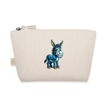 Donkey Cool Kawaii Cartoon Character Clipart - Organic Pouch - nature - Front
