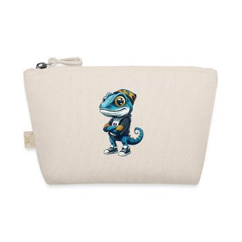 Chameleon Cool Kawaii Cartoon Character Clipart - Organic Pouch - nature - Front