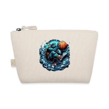 Basketball Turtle Dunking Gift - Organic Pouch - nature - Front