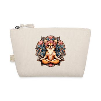 Chihuahua Meditation meditieren Geschenk - Bio-Täschchen - Natur - Vorne