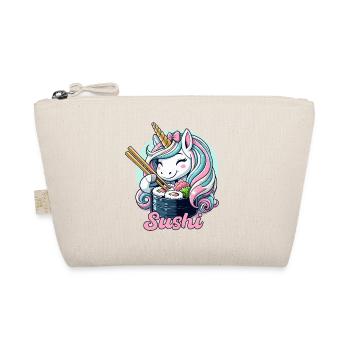 Sushi Einhorn süß Maki Geschenk - Bio-Täschchen - Natur - Vorne