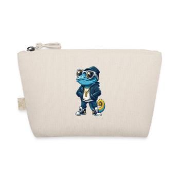 Chameleon Cool Cartoon Character Kawaii Clipart - Organic Pouch - nature - Front