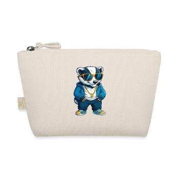 Badger Cool Cartoon Character Kawaii Clipart - Organic Pouch - nature - Front
