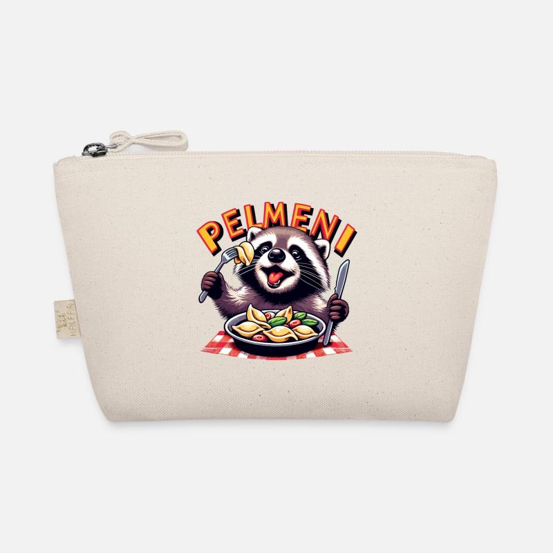 Pelmeni Waschbär süß Geschenk - Bio-Täschchen - Natur