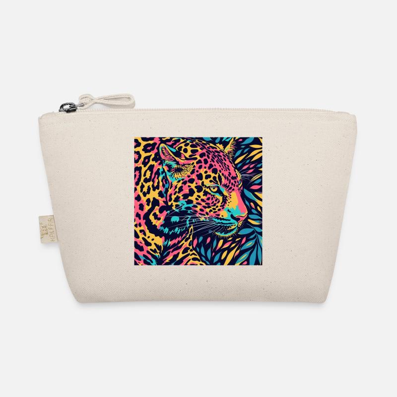Leopard Pop Farben Bio-Täschchen