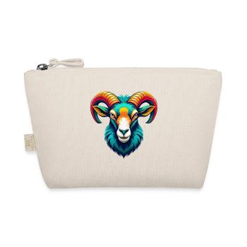 Ram Cute Kawaii Cartoon Clipart Animal Face - Organic Pouch - nature - Front
